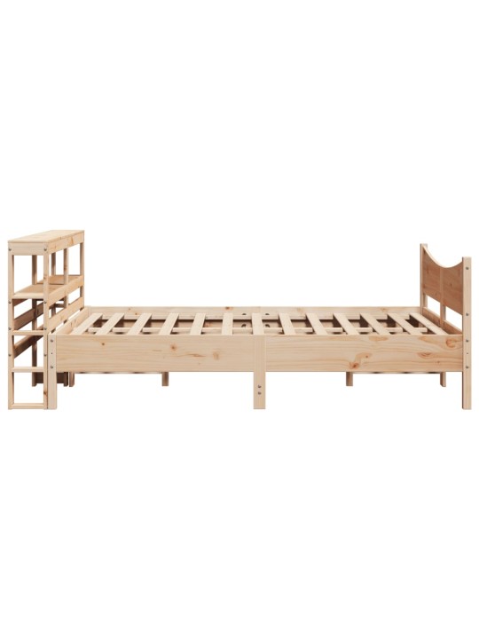 Rám postele s čelem 120 x 200 cm masivní borové dřevo