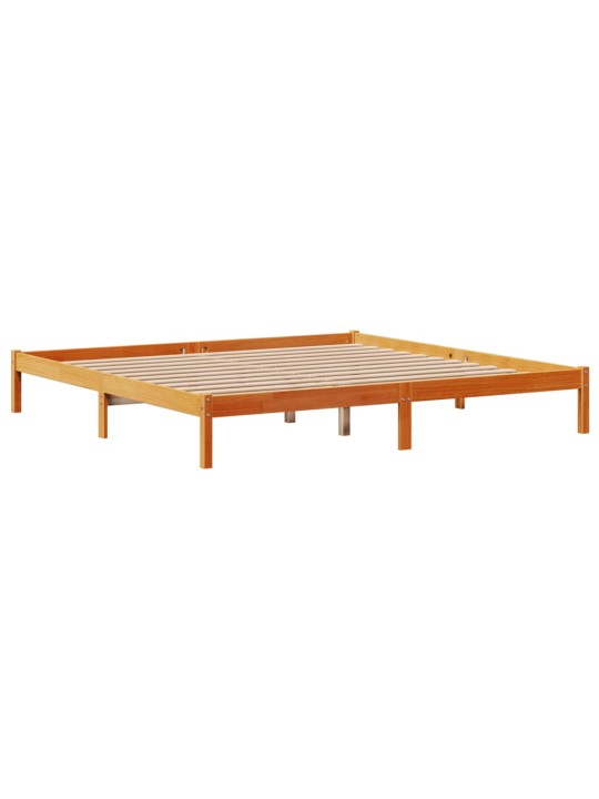 Rám postele s čelem voskově hnědý 180x200 cm masivní borovice