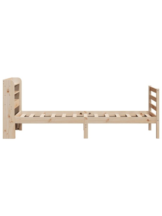 Rám postele s čelem 90 x 200 cm masivní borové dřevo