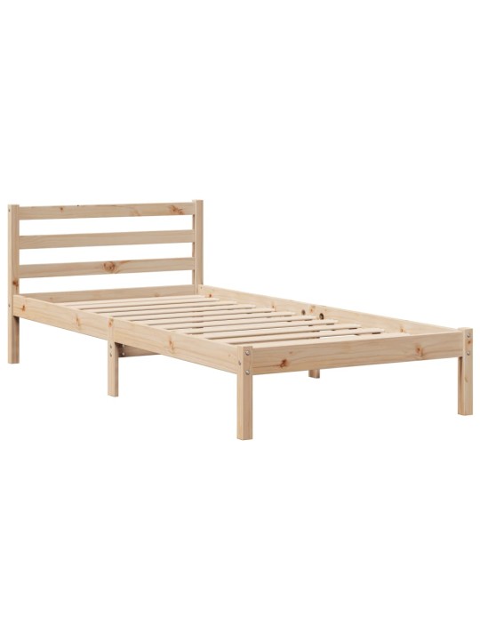 Rám postele s čelem 90 x 200 cm masivní borové dřevo