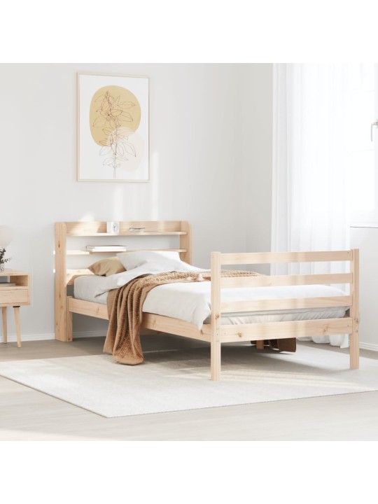 Rám postele s čelem 90 x 200 cm masivní borové dřevo
