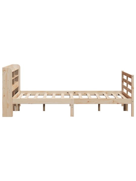 Rám postele s čelem 120 x 200 cm masivní borové dřevo