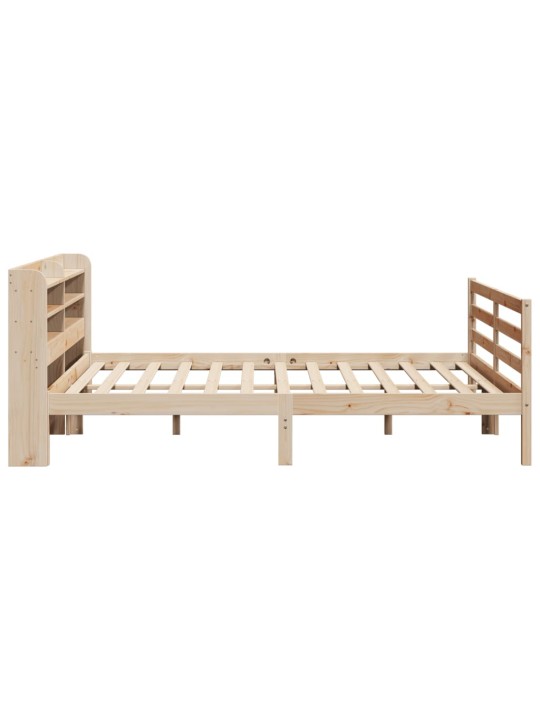 Rám postele s čelem 200 x 200 cm masivní borové dřevo
