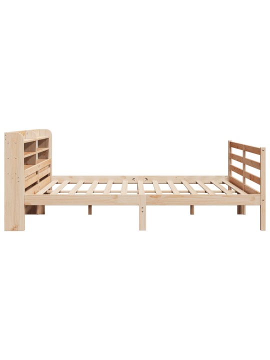 Rám postele s čelem 200 x 200 cm masivní borové dřevo