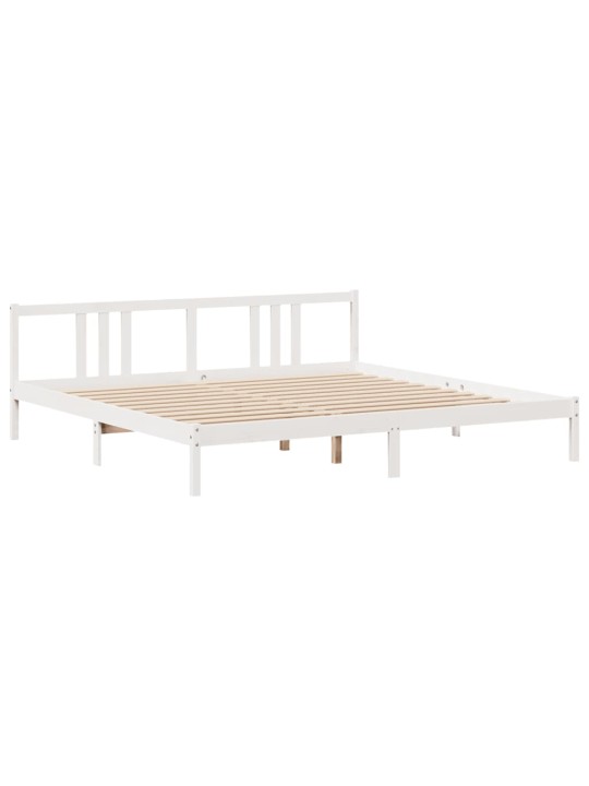 Rám postele s čelem bez matrace bílý 200x200 cm