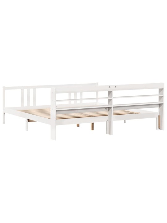 Rám postele s čelem bez matrace bílý 200x200 cm