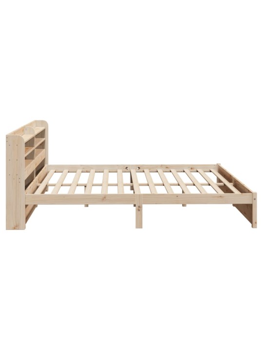 Rám postele s čelem 200 x 200 cm masivní borové dřevo