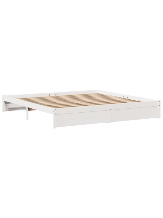 Rám postele s čelem bez matrace bílý 200x200 cm