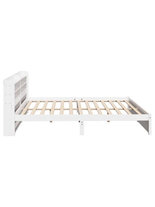 Rám postele s čelem bez matrace bílý 200x200 cm