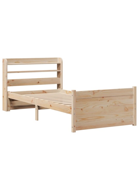 Rám postele s čelem 90 x 200 cm masivní borové dřevo