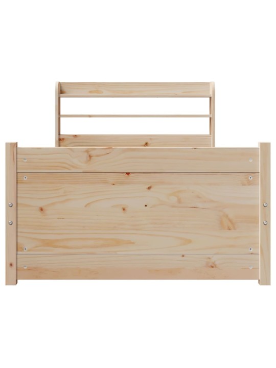 Rám postele s čelem 90 x 200 cm masivní borové dřevo