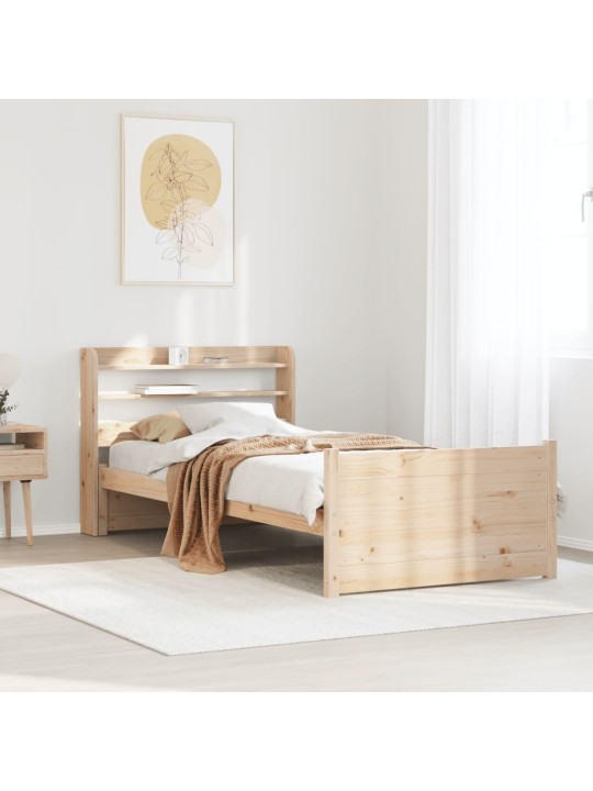 Rám postele s čelem 90 x 200 cm masivní borové dřevo