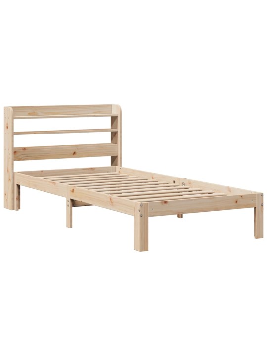 Rám postele s čelem 90 x 200 cm masivní borové dřevo