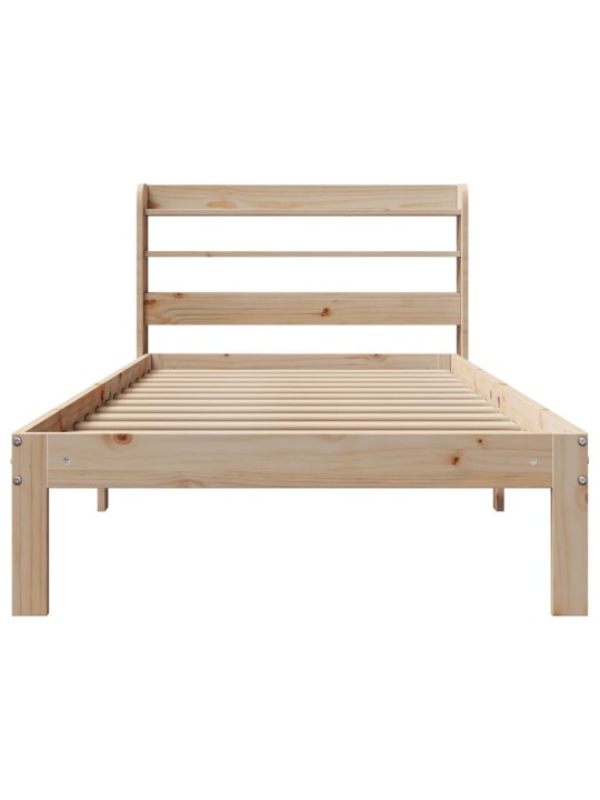 Rám postele s čelem 90 x 200 cm masivní borové dřevo