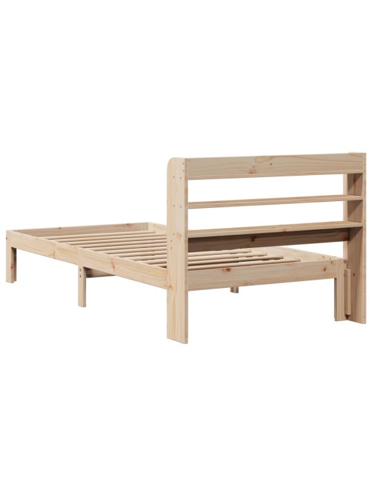 Rám postele s čelem 90 x 200 cm masivní borové dřevo