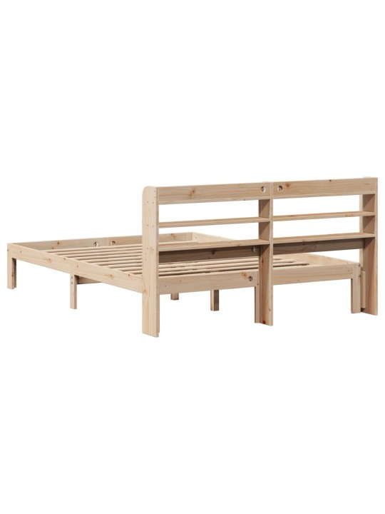 Rám postele s čelem 120 x 200 cm masivní borové dřevo