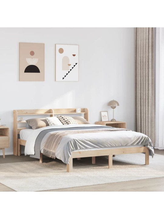 Rám postele s čelem 120 x 200 cm masivní borové dřevo