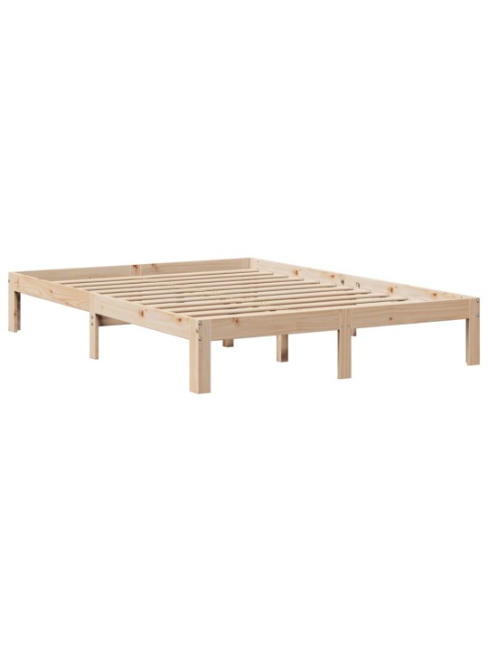 Rám postele s čelem 160 x 200 cm masivní borové dřevo