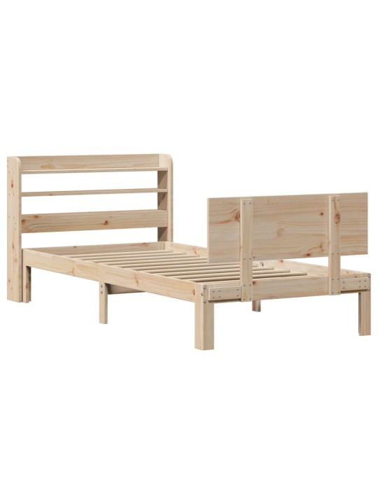Rám postele s čelem 90 x 200 cm masivní borové dřevo