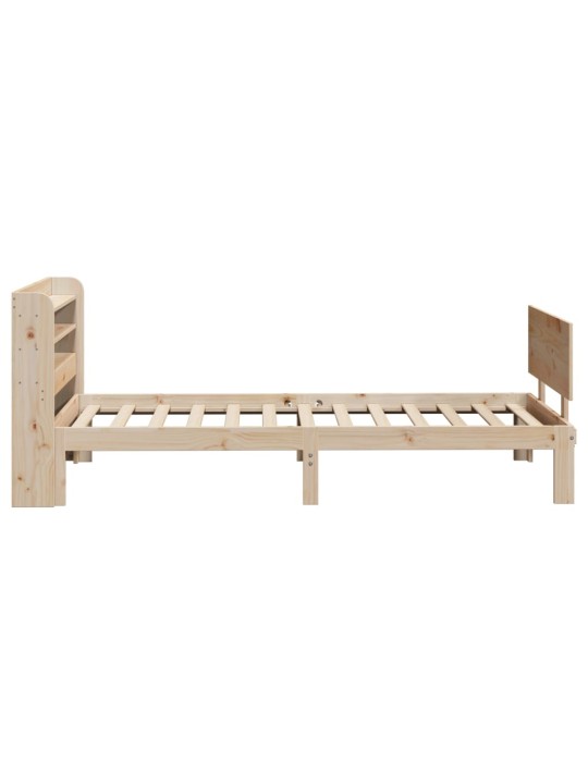 Rám postele s čelem 100 x 200 cm masivní borové dřevo