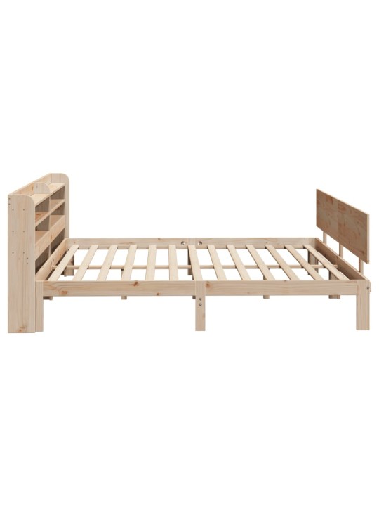 Rám postele s čelem 200 x 200 cm masivní borové dřevo