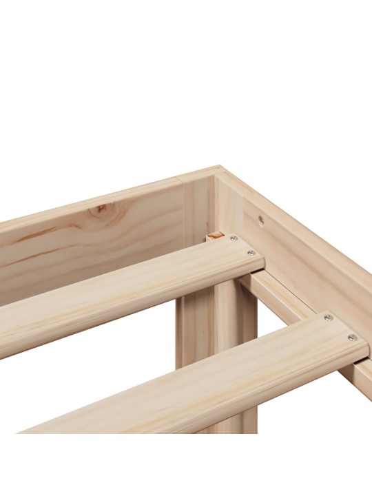 Rám postele s čelem 200 x 200 cm masivní borové dřevo