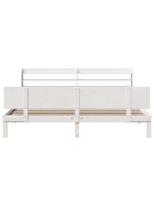 Rám postele s čelem bez matrace bílý 200x200 cm