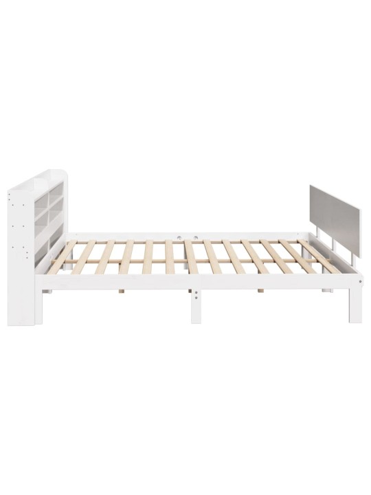 Rám postele s čelem bez matrace bílý 200x200 cm