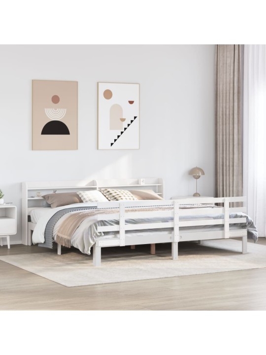 Rám postele s čelem bez matrace bílý 180x200 cm