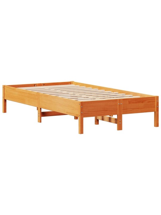 Postel bez matrace voskově hnědá 90 x 200 cm masivní borovice