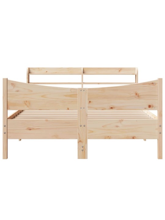 Rám postele s čelem 160 x 200 cm masivní borové dřevo