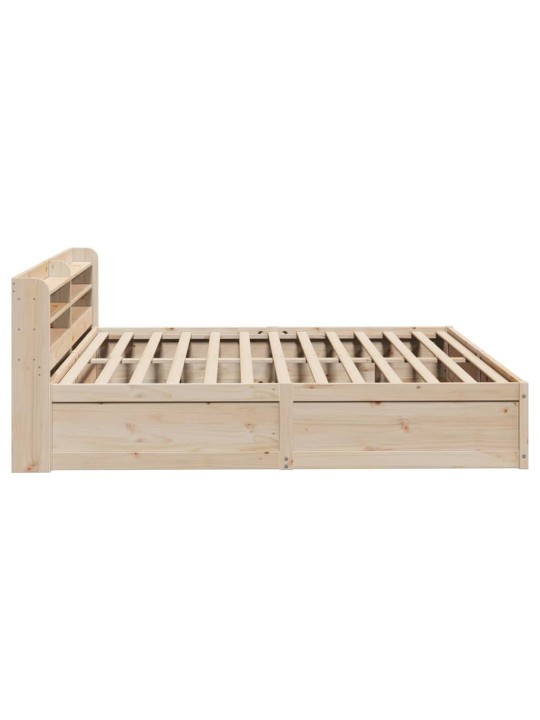 Rám postele s čelem 200 x 200 cm masivní borové dřevo
