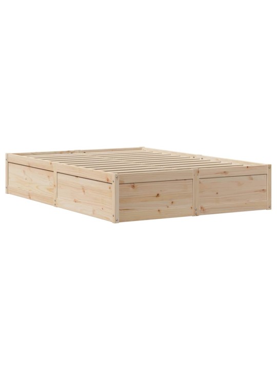 Rám postele s čelem 160 x 200 cm masivní borové dřevo