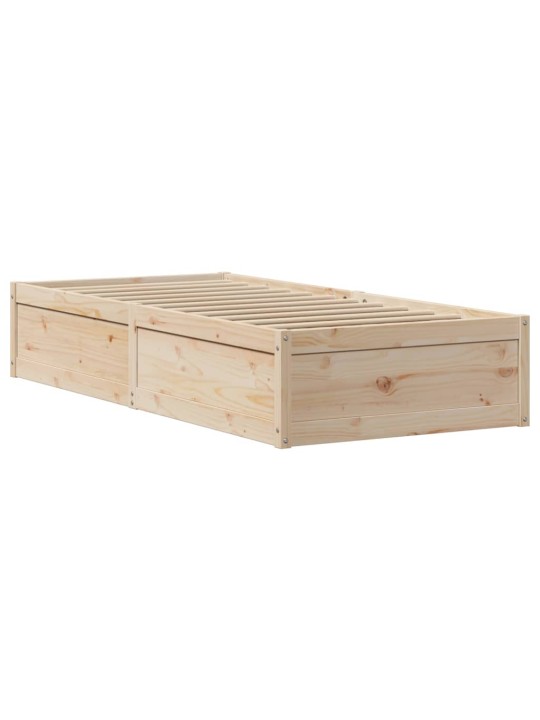 Rám postele s čelem 90 x 200 cm masivní borové dřevo