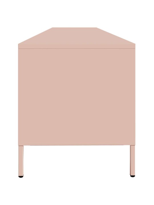 Tv skříňka růžová 202 x 39 x 43,5 cm ocel válcovaná za studena