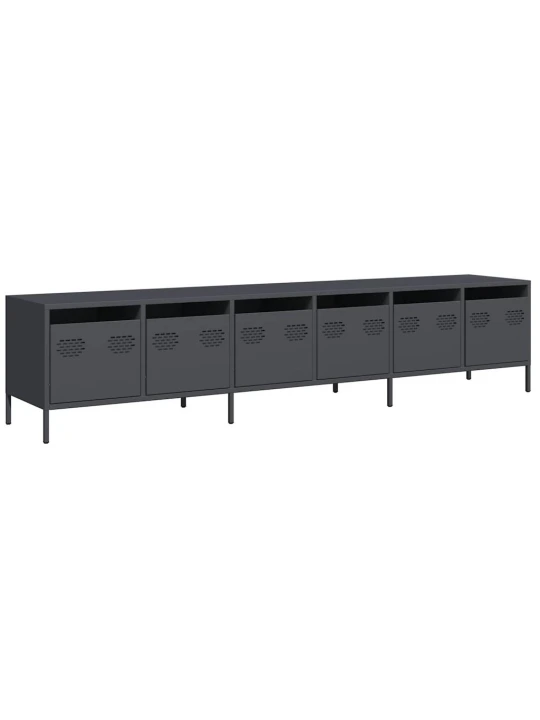 Tv skříňka antracitová 202x39x43,5 cm ocel válcovaná za studena