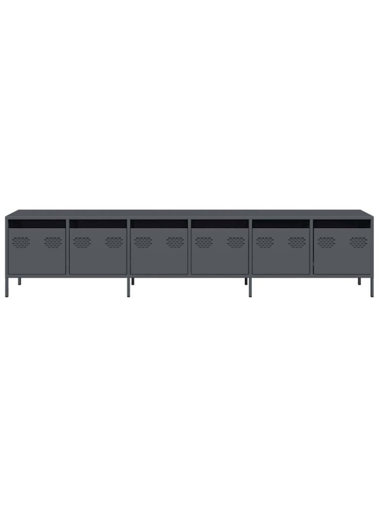Tv skříňka antracitová 202x39x43,5 cm ocel válcovaná za studena
