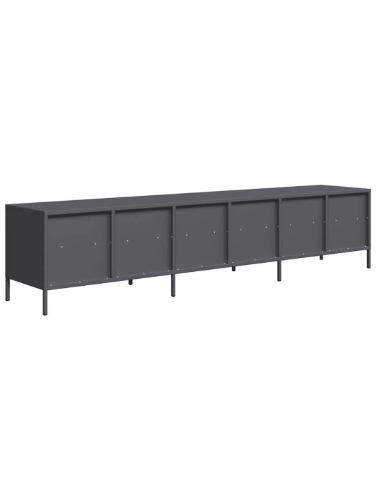 Tv skříňka antracitová 202x39x43,5 cm ocel válcovaná za studena