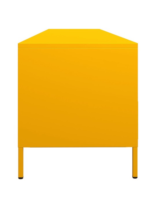 Tv skříňka žlutá 202 x 39 x 43,5 cm ocel válcovaná za studena