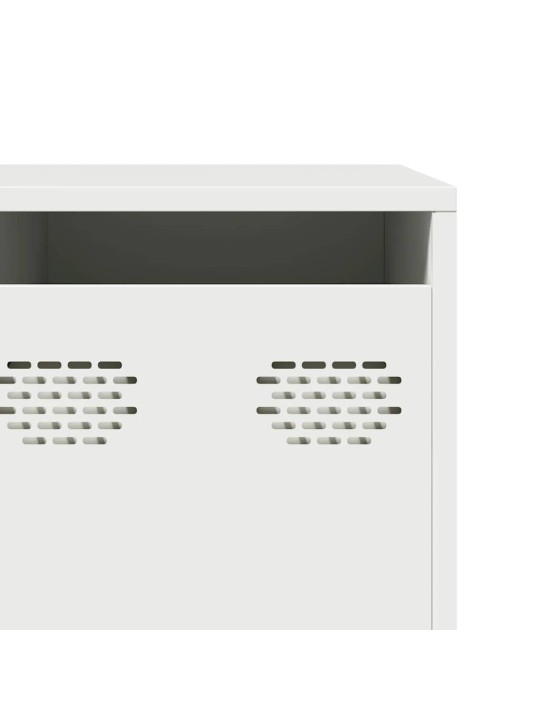 Tv skříňka bílá 202 x 39 x 43,5 cm ocel válcovaná za studena