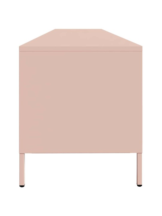 Tv skříňka růžová 202 x 39 x 43,5 cm ocel válcovaná za studena