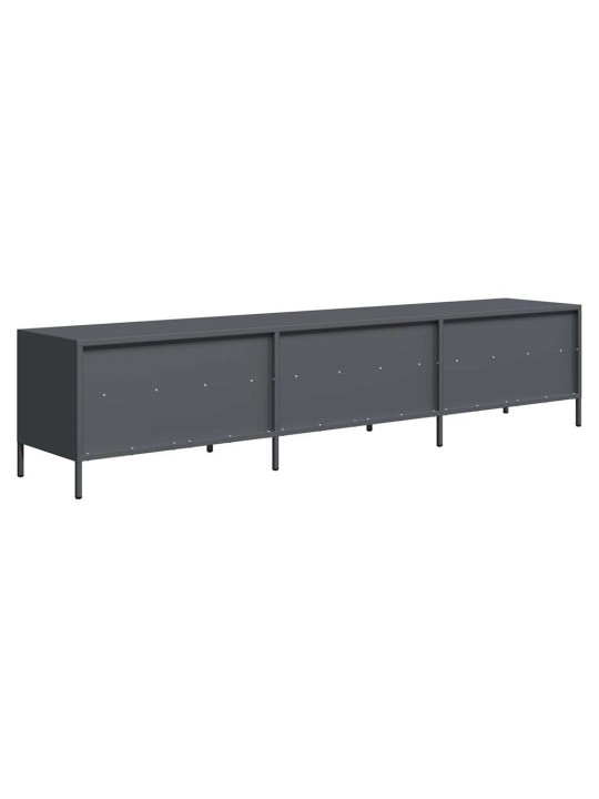 Tv skříňka antracitová 202x39x43,5 cm ocel válcovaná za studena
