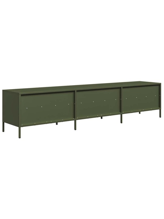 Tv skříňka olivová 202 x 39 x 43,5 cm ocel válcovaná za studena