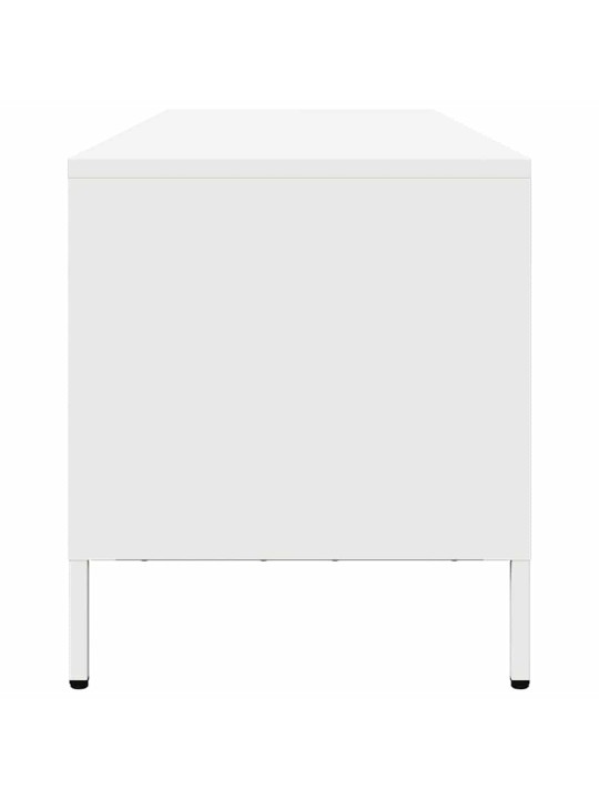 Tv skříňka bílá 202 x 39 x 43,5 cm ocel válcovaná za studena