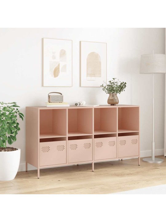 Příborník růžový 135 x 39 x 73,5 cm ocel válcovaná za studena