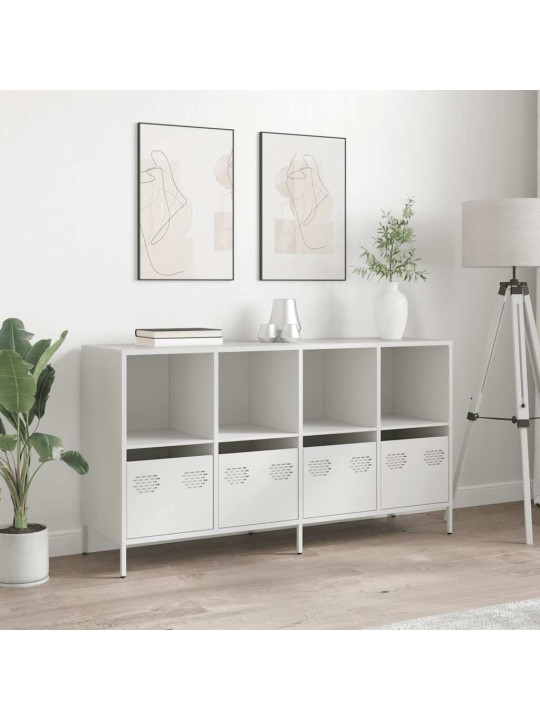 Příborník bílý 135 x 39 x 73,5 cm ocel válcovaná za studena