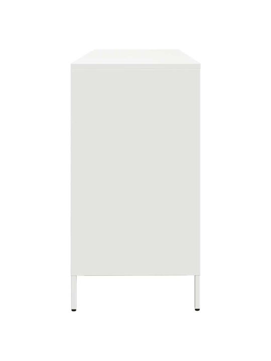 Příborník bílý 135 x 39 x 73,5 cm ocel válcovaná za studena