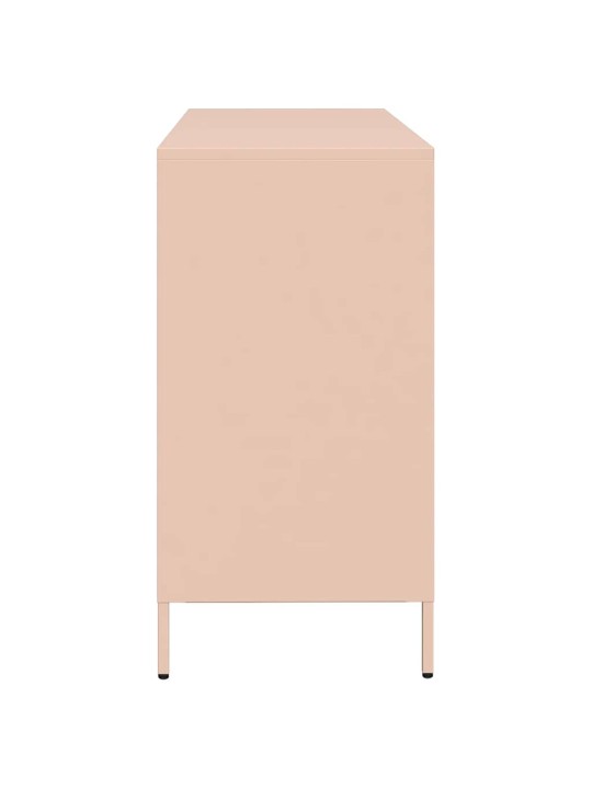 Příborník růžový 135 x 39 x 73,5 cm ocel válcovaná za studena
