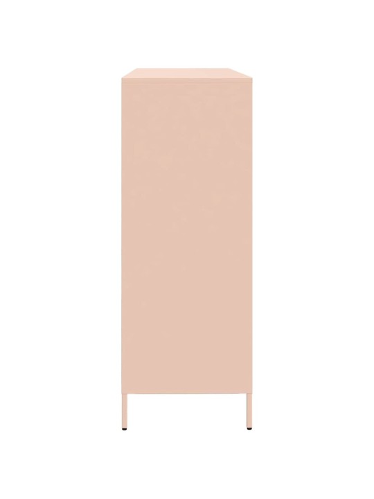 Příborník růžový 135 x 39 x 103,5 cm ocel válcovaná za studena