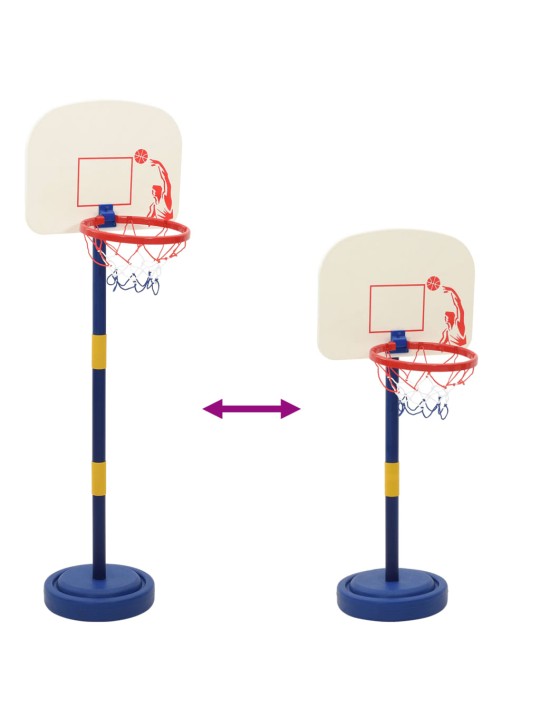 Basketbalový stojan s míčem a pumpičkou výška 90/121 cm
